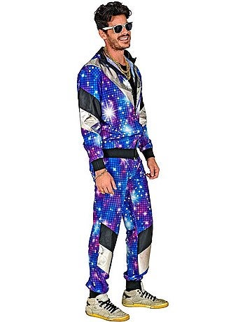 Costume de survêtement à paillettes disco des années 80