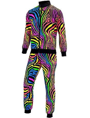 Costume de survêtement animal arc-en-ciel fluorescent