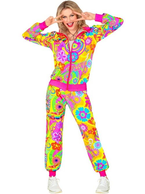 Costume de survêtement fluo hippie groovy love - Kiabi