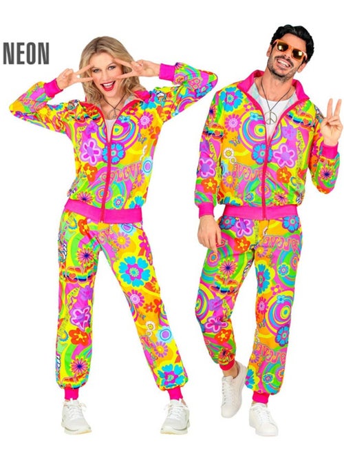 Costume de survêtement fluo hippie groovy love - Kiabi