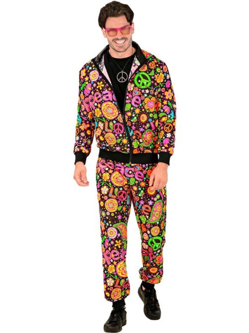 Costume de survêtement hippie groovy fluo sombre - Kiabi