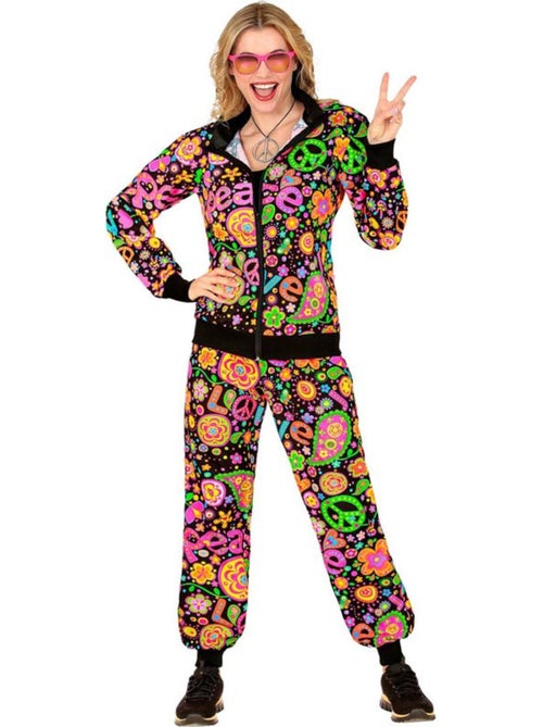 Costume de survêtement hippie groovy fluo sombre - Kiabi