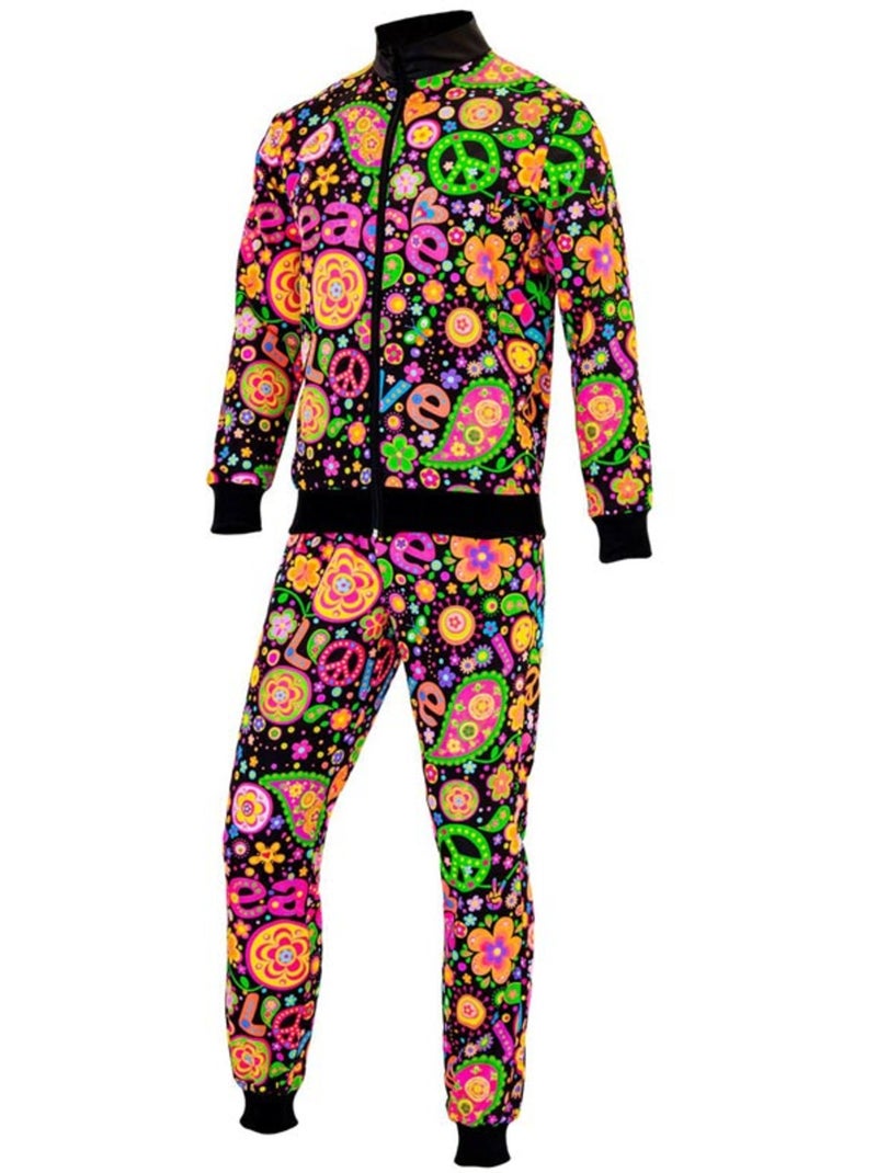 Costume de survêtement hippie groovy fluo sombre Multicolore - Kiabi
