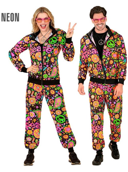 Costume de survêtement hippie groovy fluo sombre - Kiabi