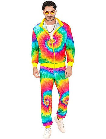 Costume de survêtement hippie psychédélique fluorescent