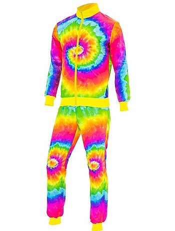 Costume de survêtement hippie psychédélique fluorescent