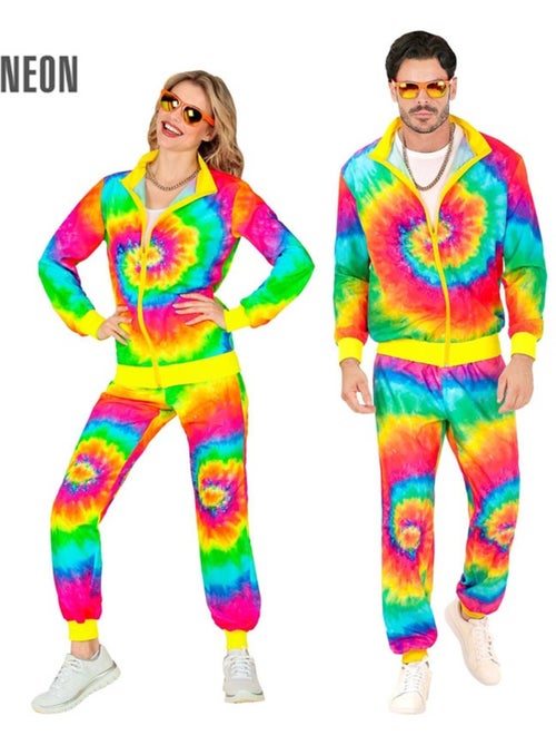 Costume de survêtement hippie psychédélique fluorescent - Kiabi