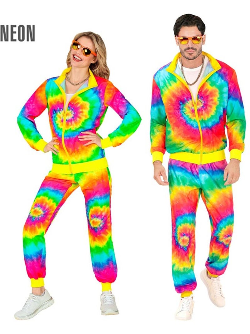 Costume de survêtement hippie psychédélique fluorescent Multicolore - Kiabi