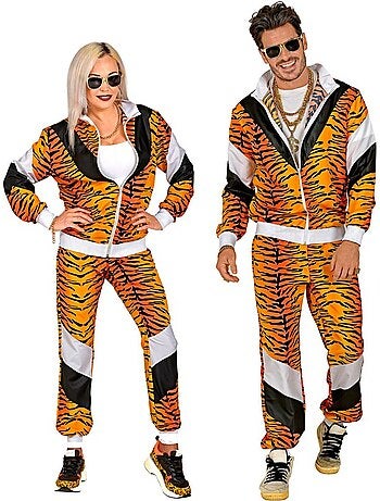 Costume de survêtement tigre fluo années 80