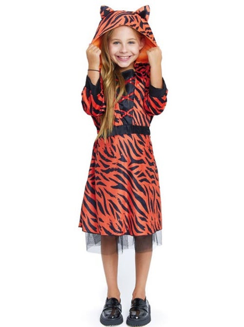 Costume de tigresse en robe à capuche - Kiabi