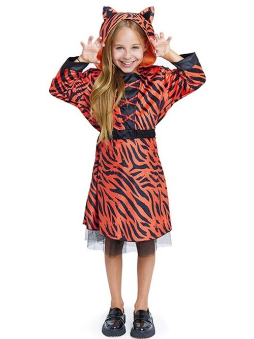 Costume de tigresse en robe à capuche - Kiabi