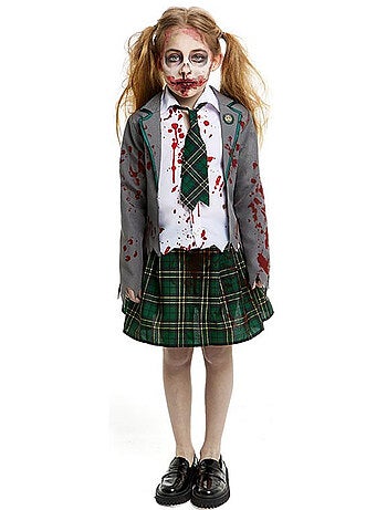 Costume d'écolière zombie avec veste