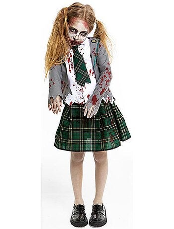 Costume d'écolière zombie avec veste