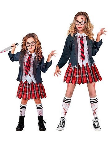 Costume d'écolière zombie
