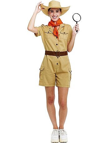 Costume d'explorateur classique avec ceinture