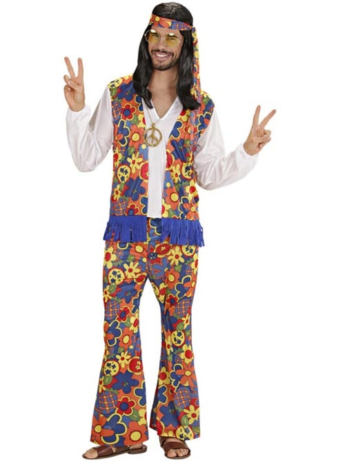 Costume d'homme hippie avec ruban médaillon - Kiabi