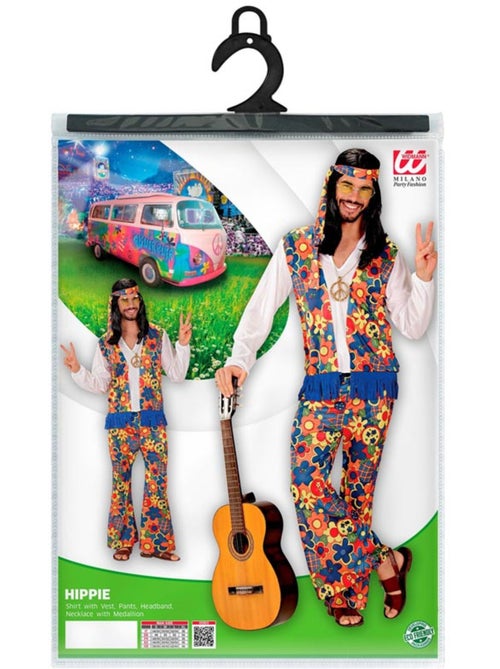 Costume d'homme hippie avec ruban médaillon - Kiabi