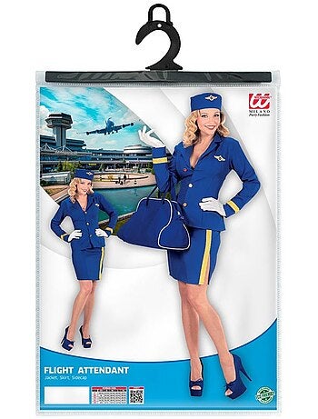 Costume d'hôtesse de l'air sombre avec chapeau