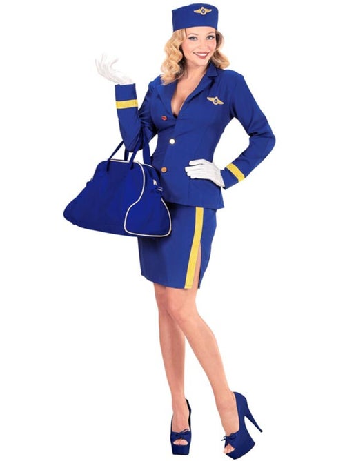 Costume d'hôtesse de l'air sombre avec chapeau - Kiabi