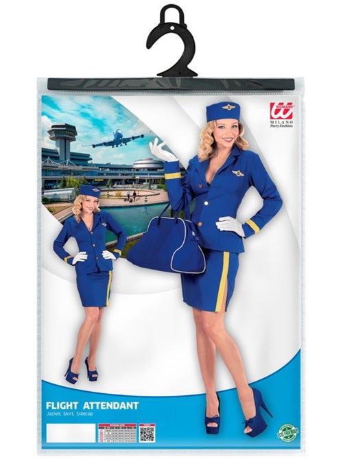Costume d'hôtesse de l'air sombre avec chapeau - Kiabi