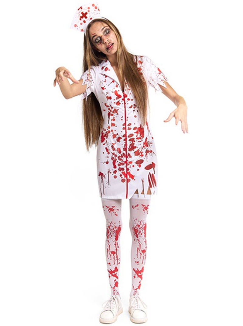 Costume d'infirmière ensanglantée Multicolore - Kiabi