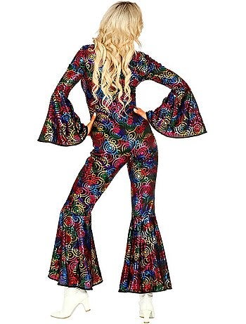 Costume disco des années 70 avec pantalon pattes d'éléphant