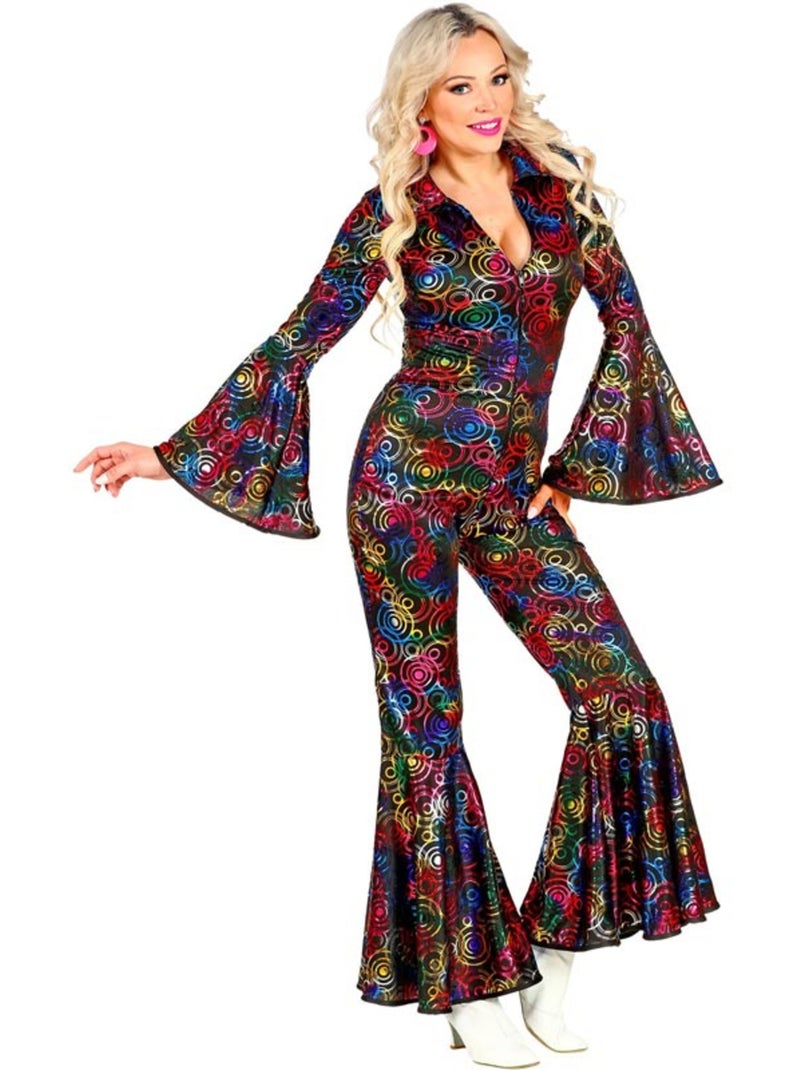 Costume disco des années 70 avec pantalon pattes d'éléphant Multicolore - Kiabi