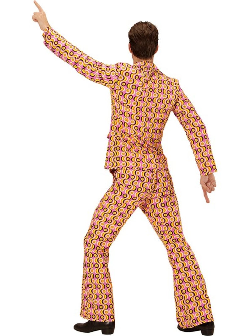 Costume disco des années 70 avec vagues et cercles Multicolore - Kiabi