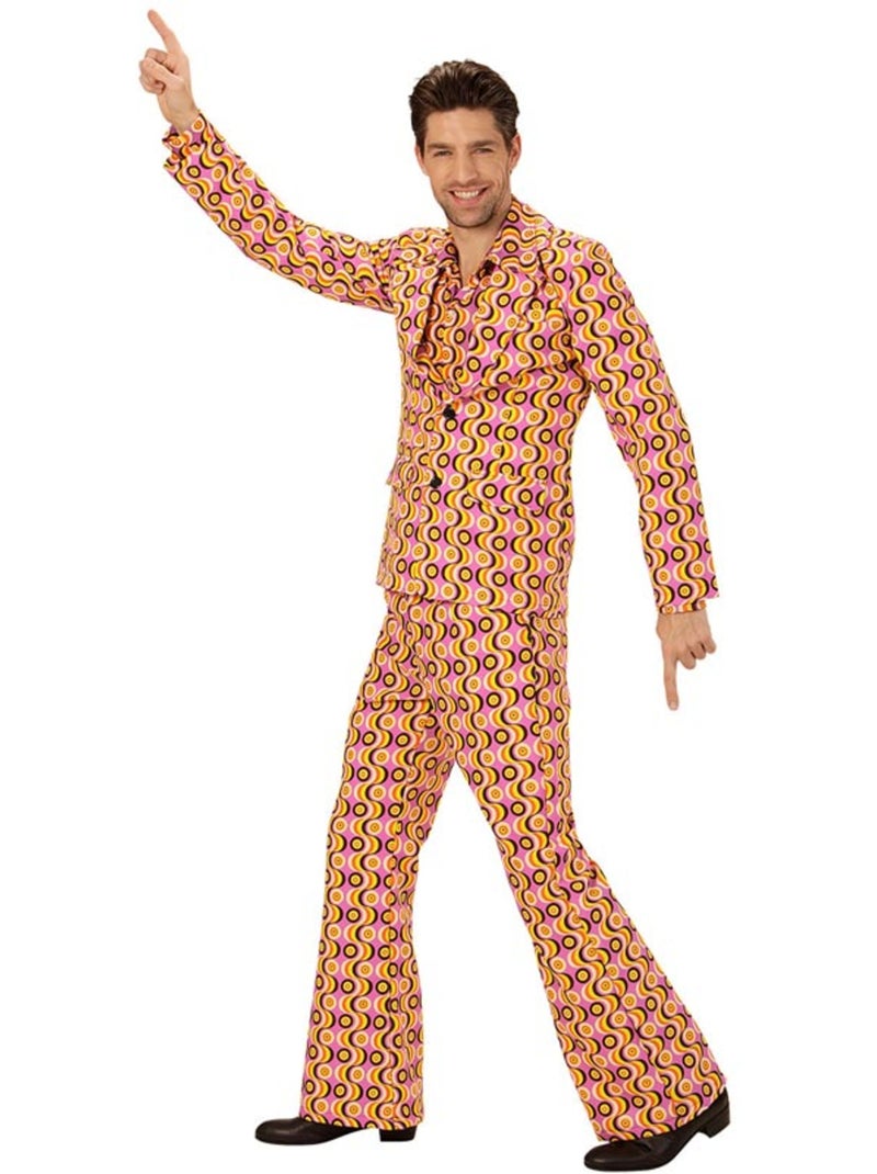 Costume disco des années 70 avec vagues et cercles Multicolore - Kiabi