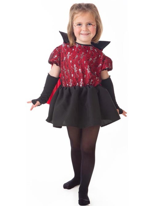Costume élégant de vampire squelette avec cape - Kiabi