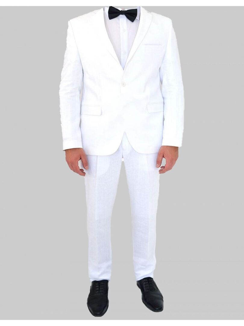 Costume en lin Kebello Blanc Blanc - Kiabi