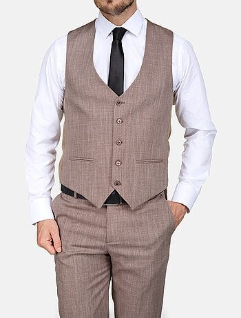 Costume fil à fil à rainures trois pièces