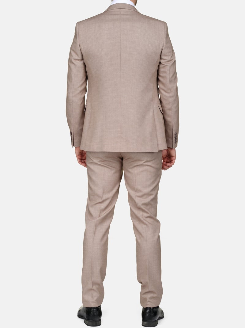 Costume fil à fil trois pièces Beige - Kiabi