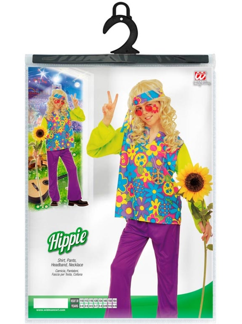 Costume hippie à fleurs Multicolore - Kiabi