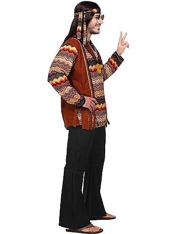 Costume hippie à rayures colorées