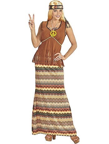 Costume hippie à rayures colorées