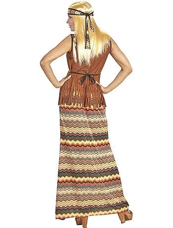 Costume hippie à rayures colorées