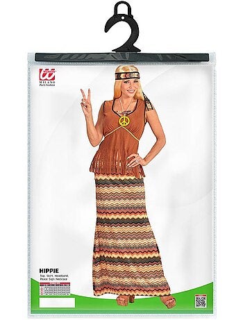 Costume hippie à rayures colorées