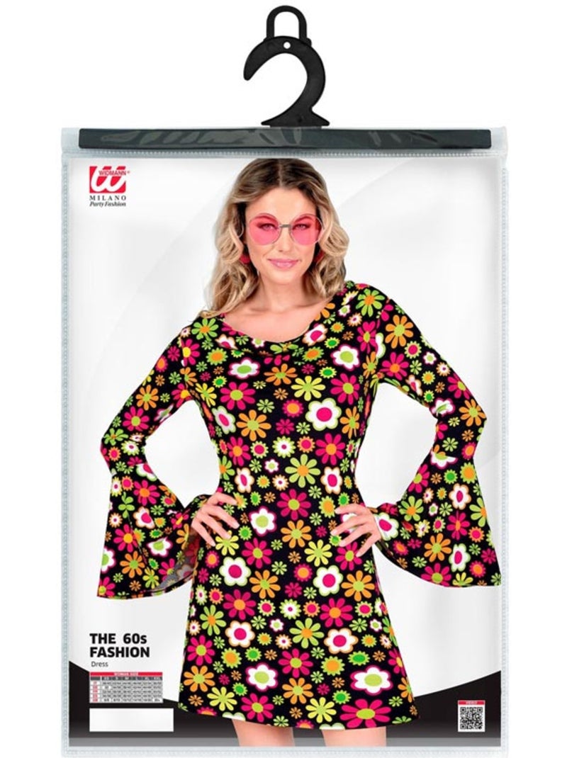 Costume hippie années 60 à fleurs sombres Multicolore - Kiabi