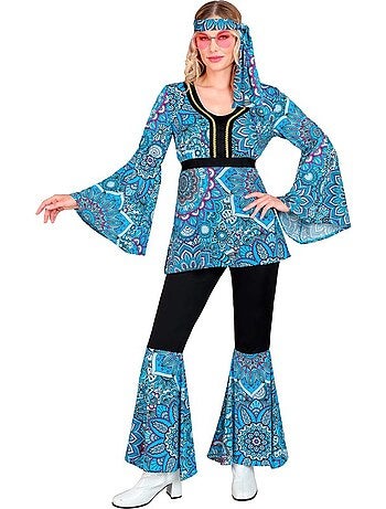 Costume hippie années 60, mandala sombre