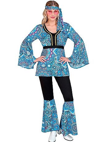 Costume hippie années 60, mandala sombre