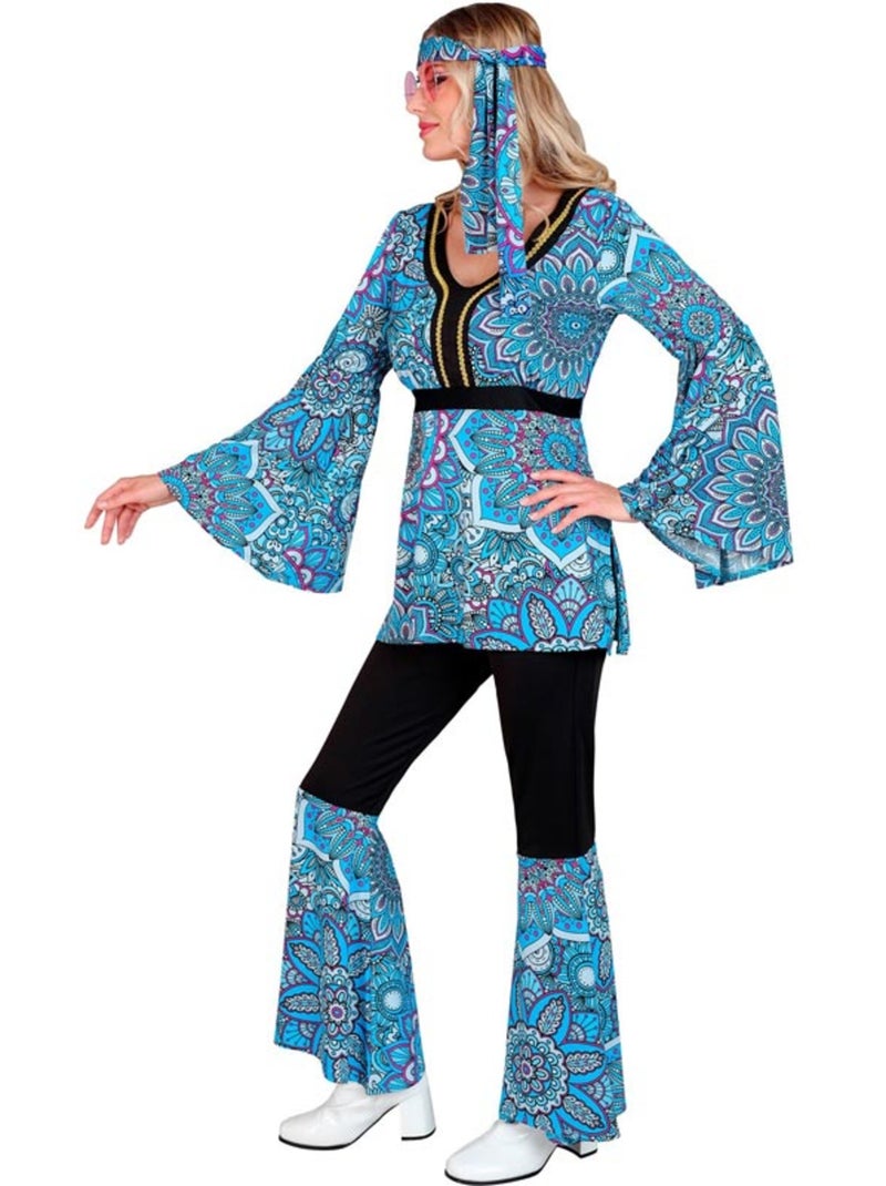 Costume hippie années 60, mandala sombre Multicolore - Kiabi