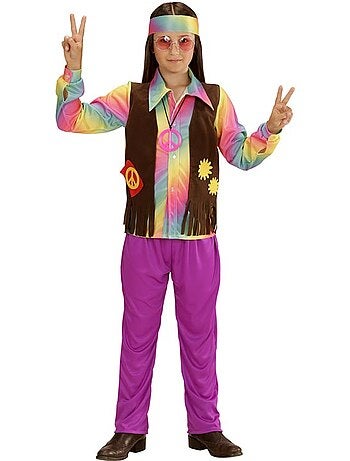 Costume hippie arc-en-ciel
