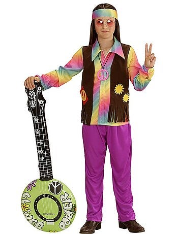 Costume hippie arc-en-ciel