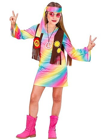 Costume hippie arc-en-ciel