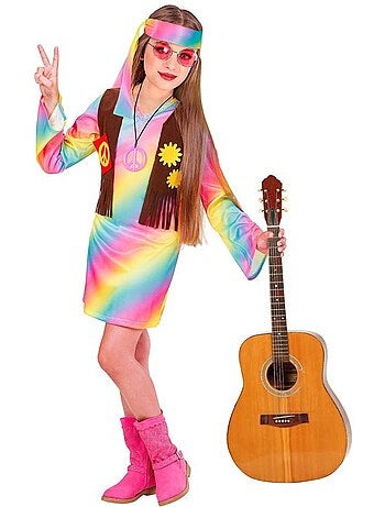 Costume hippie arc-en-ciel