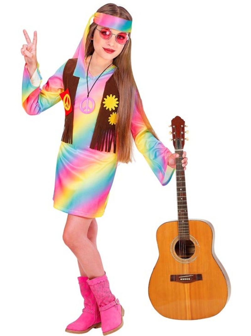 Costume hippie arc-en-ciel Multicolore - Kiabi