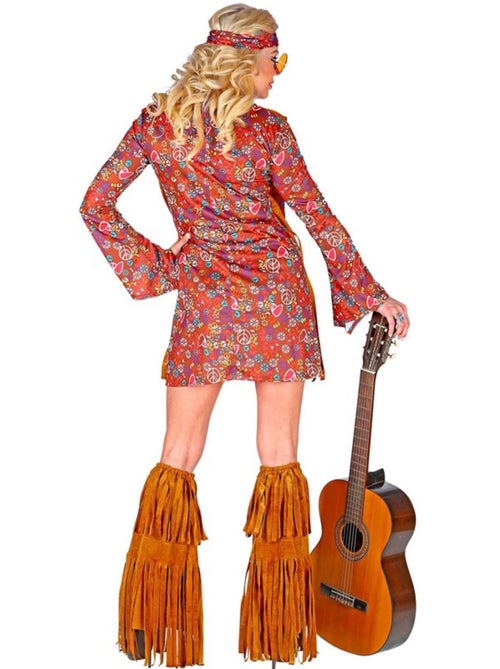Costume hippie avec couvre-bottes et franges - Kiabi