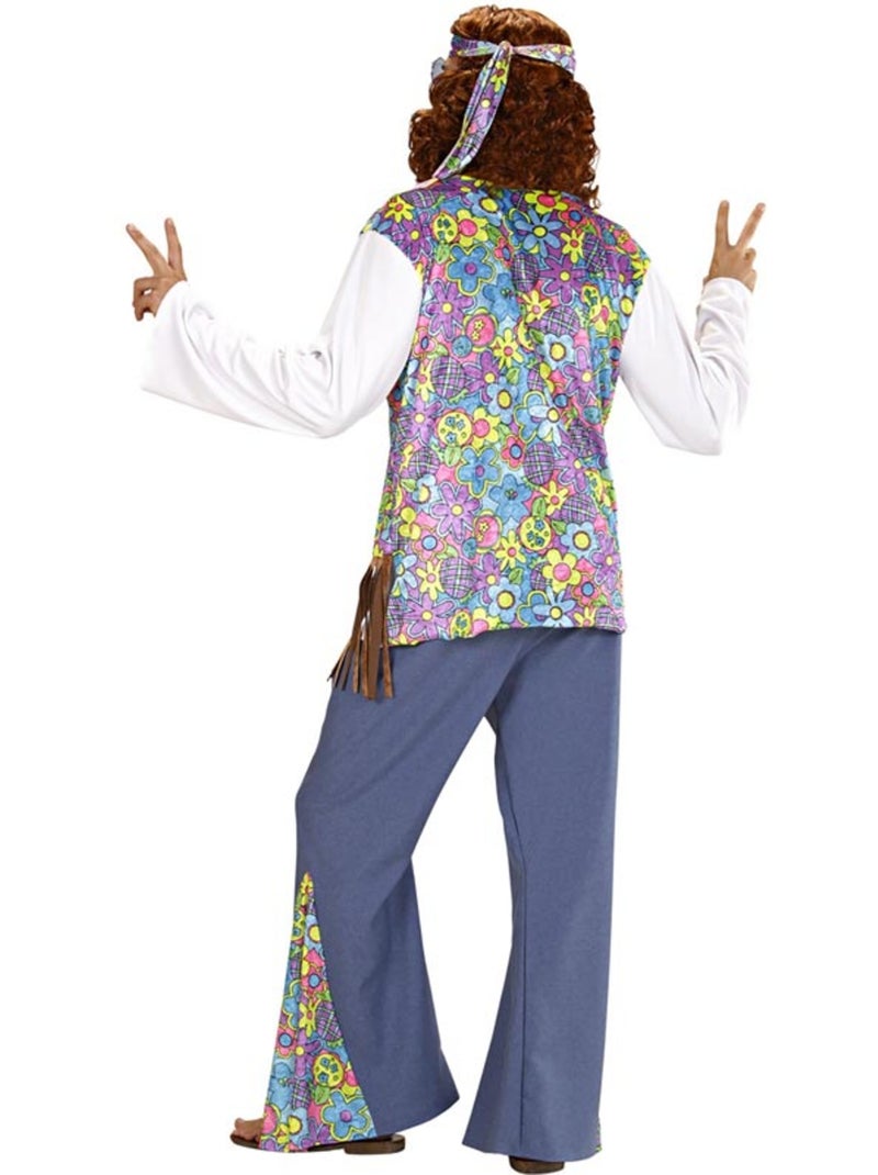 Costume hippie avec gilet Multicolore - Kiabi