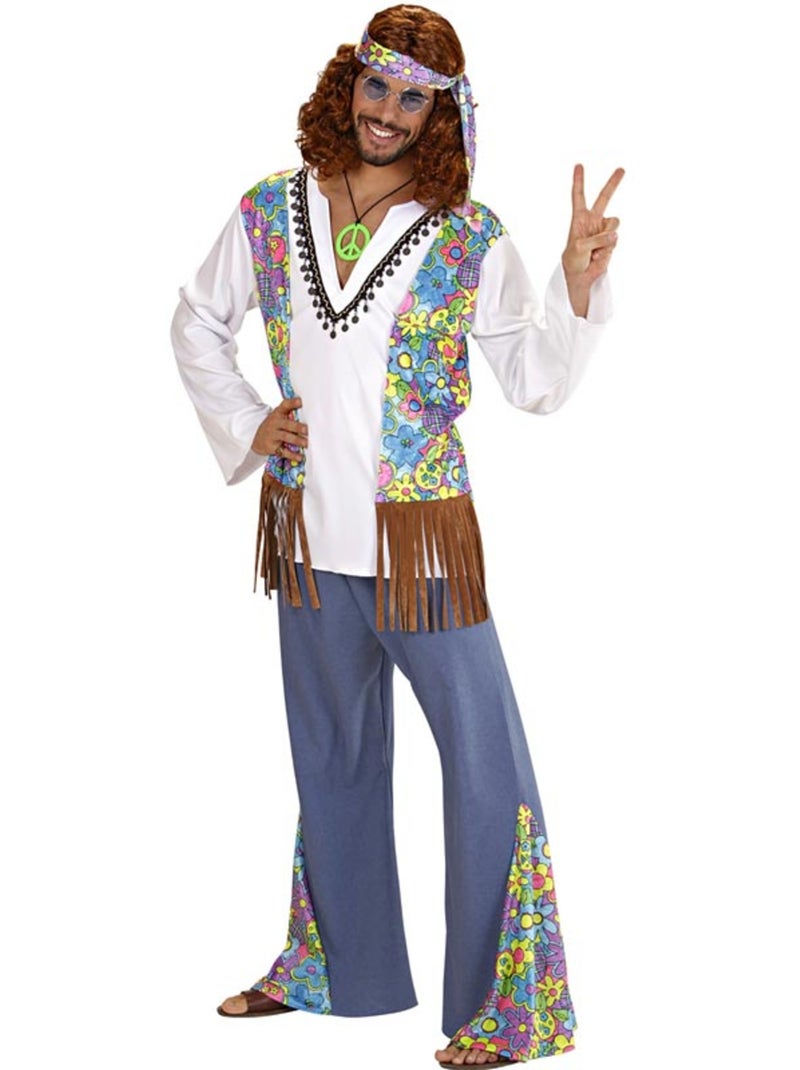 Costume hippie avec gilet Multicolore - Kiabi